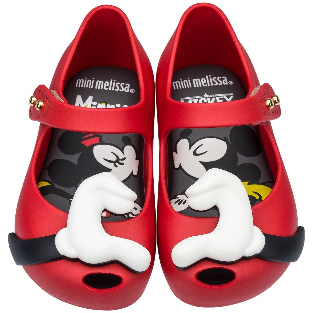 New Mini Melissa Disney Micky Heart Hands Shoes - Picture 1 of 9